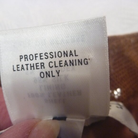 St. John 10 Leather Pant Silk Lining Trousers Snake Metallic Shiny Cognac Runway - Picture 15 of 15